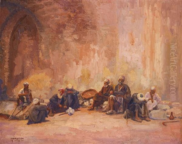 Repos Devant La Medina Rest In Front Of The Medina Oil Painting by Dirk Homberg