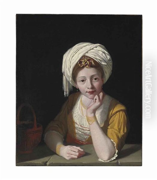 Portrait Of A Lady As The Cumaean Sibyl Oil Painting by Robert Home