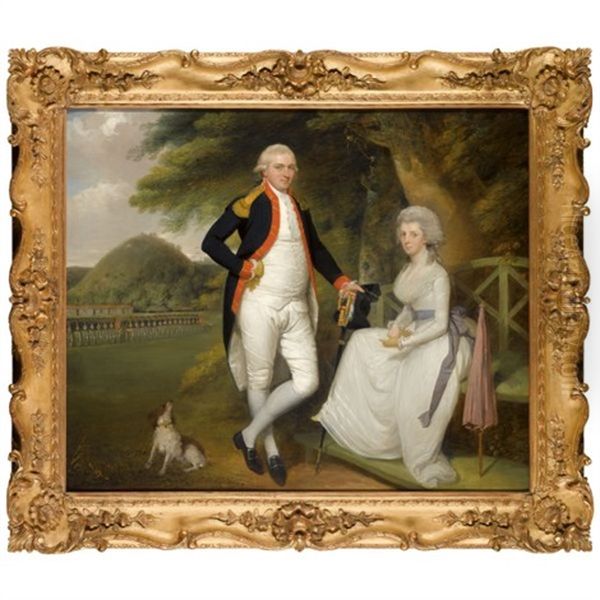 Double Portrait Of Lieutenant-colonel William Sydenham And His Wife Amelia Prime Oil Painting by Robert Home