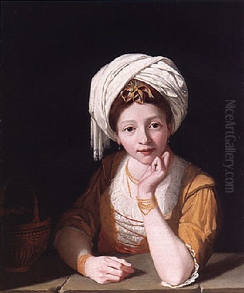 Portrait Of A Lady As The Cumaean Sibyl Oil Painting by Robert Home