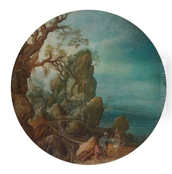 Gebirgslandschaft Mit Reisenden Oil Painting by Gillis Claesz De Hondecoeter