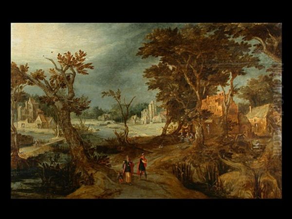 Die Verstossung Der Hagar Oil Painting by Gillis Claesz De Hondecoeter