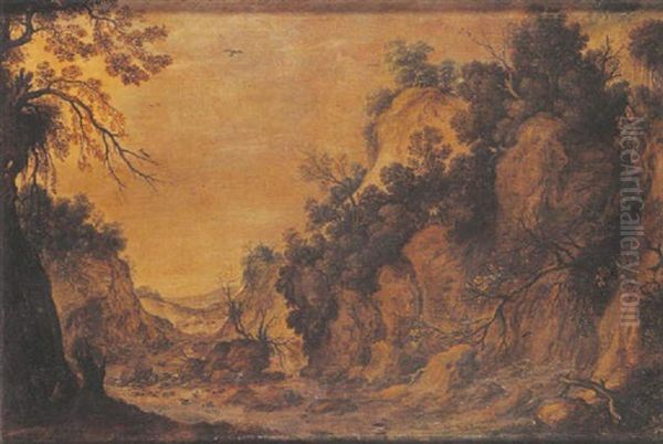 Paysage Boise Avec Une Riviere Oil Painting by Gillis Claesz De Hondecoeter