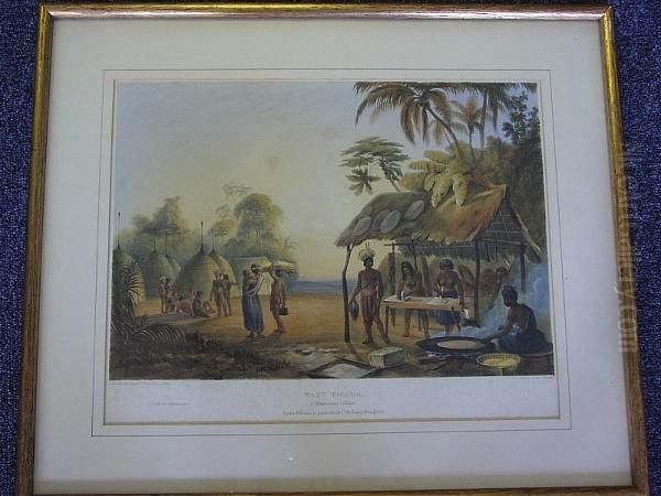 Watu Ticaba, A Wapisiana Village Oil Painting by George Barnard