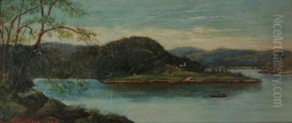 Collingridge Hawkesbury River Oil Painting by George Grey Barnard