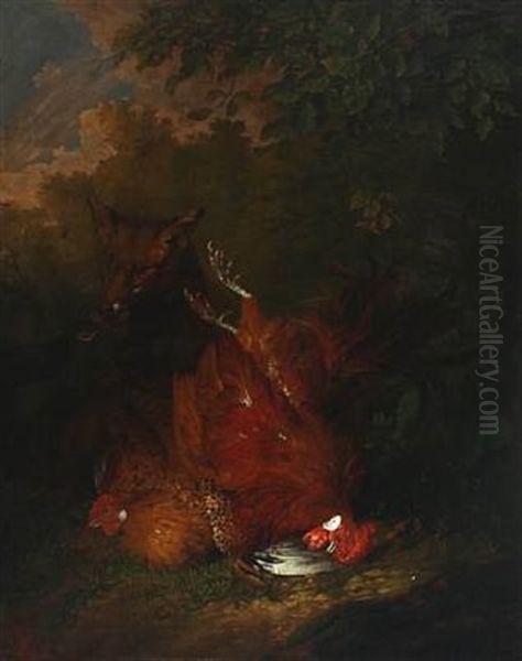 A Fox With Hens Oil Painting by Melchior de Hondecoeter