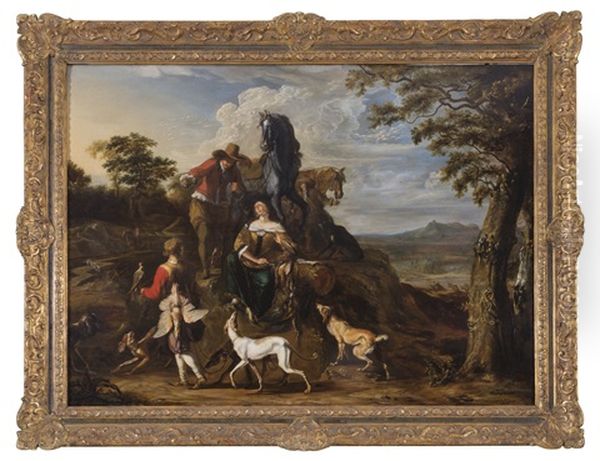 The Return From The Hunt Oil Painting by Abraham Danielsz Hondius