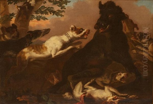 La Chasse Au Sanglier Oil Painting by Abraham Danielsz Hondius