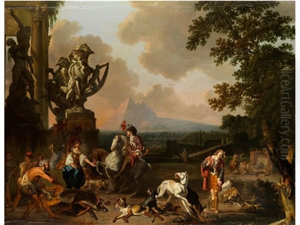 Heimkehr Von Der Jagd Oil Painting by Abraham Danielsz Hondius