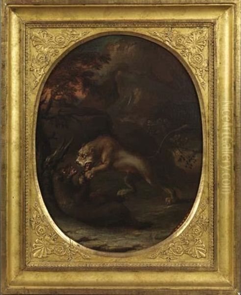 La Victoire Du Lion Oil Painting by Abraham Danielsz Hondius