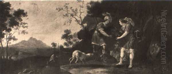 Meleager Presenting The Boar's Head To Atalanta Oil Painting by Abraham Danielsz Hondius