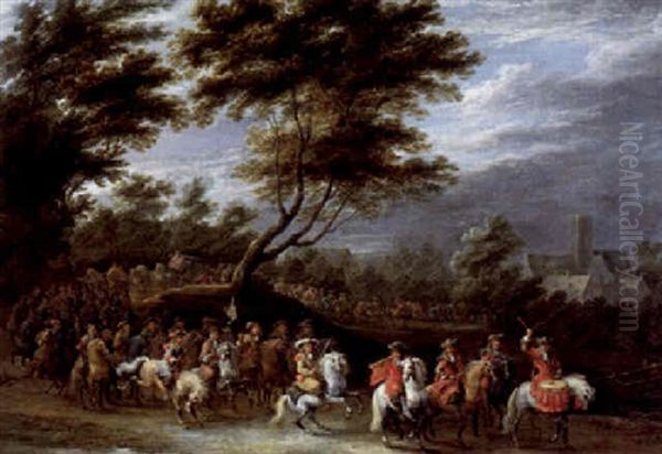 Feierlicher Einzug Eines Fursten Oil Painting by Lambert de Hondt the Younger