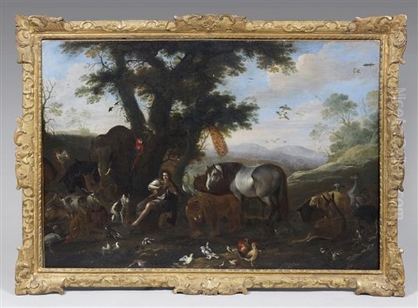 Orphee Charmant Les Animaux Oil Painting by Lambert de Hondt