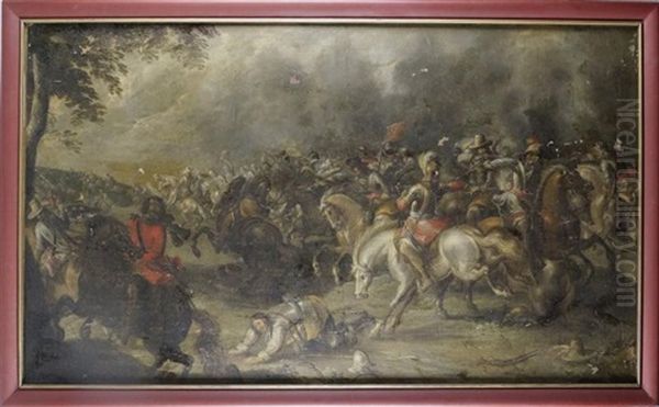 Choc De Cavalerie Oil Painting by Lambert de Hondt