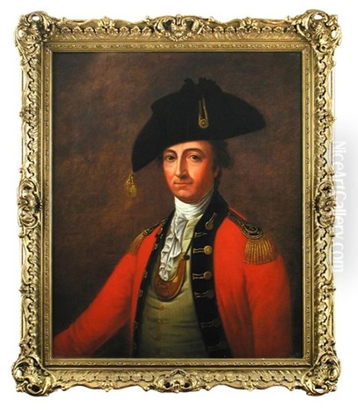 Portrait Of An Infantry Officer Of Adjutant, C. 1780 Oil Painting by Nathaniel Hone the Elder