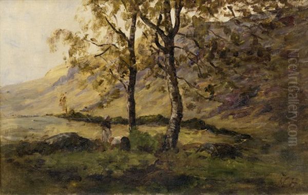 The Silver Birch Oil Painting by Nathaniel Hone the Elder