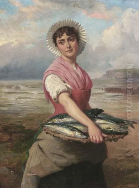 The Fish Wife Oil Painting by Edward Charles Barnes