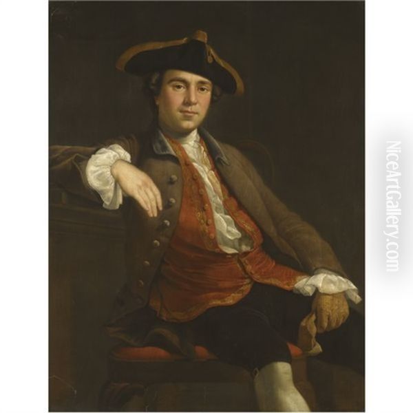 Portrait Of A Gentleman Oil Painting by Nathaniel Hone the Elder