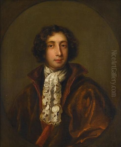 Portrait Of A Nobleman Oil Painting by Nathaniel Hone the Elder