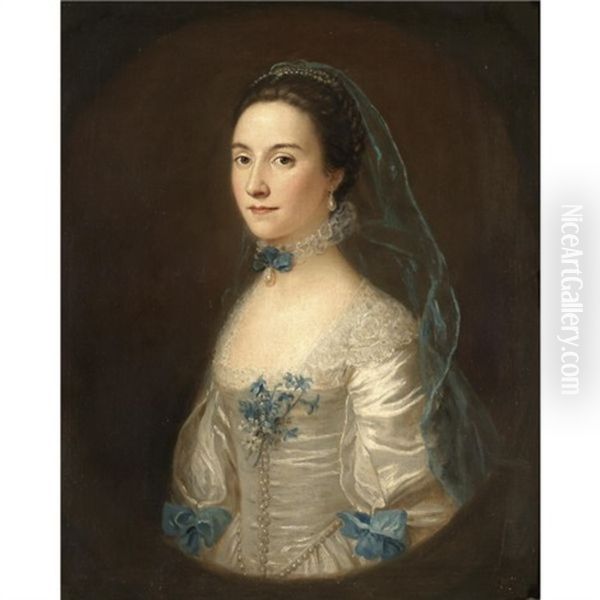 Portrait Of Elinor Vandeleur Oil Painting by Nathaniel Hone the Elder