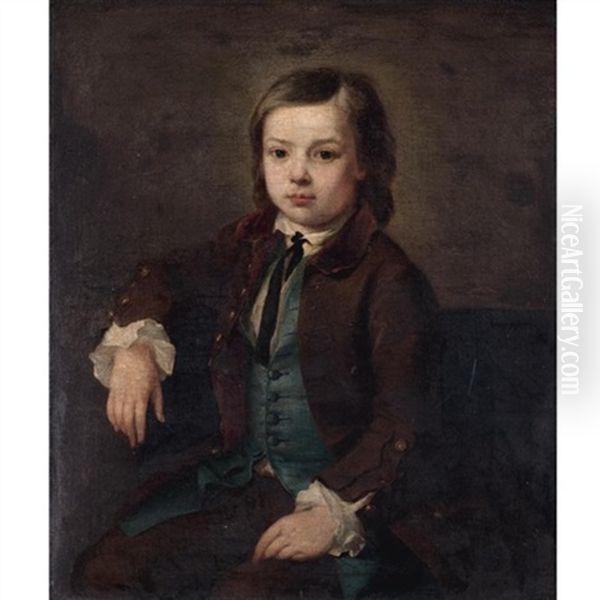 Portrait Of A Young Boy Oil Painting by Nathaniel Hone the Elder