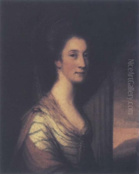 Portrait Of Miss Diana Stuart, Wife Of Sir William Milner, 3rd Baronet Oil Painting by Nathaniel Hone the Elder