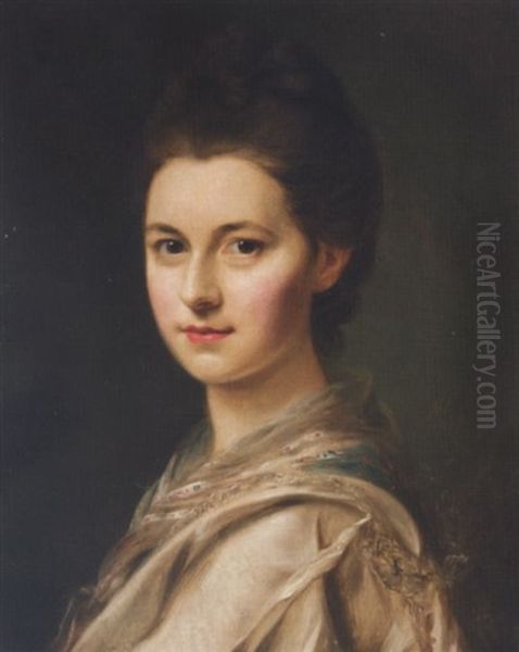 Portrait Of A Lady Oil Painting by Nathaniel Hone the Elder