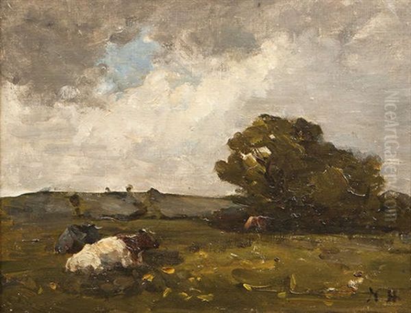 Cattle At Malahide Oil Painting by Nathaniel Hone the Younger