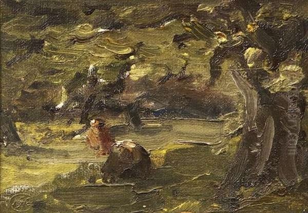 Cattle In Sunlight Under Trees Oil Painting by Nathaniel Hone the Younger