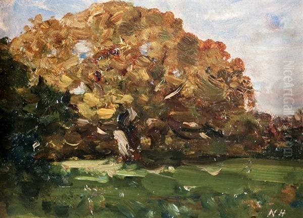 Tree In A Landscape Oil Painting by Nathaniel Hone the Younger