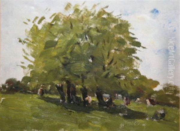 Cows Grazing, Malahide Oil Painting by Nathaniel Hone the Younger