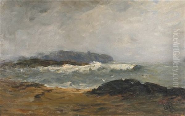 Coastal Landscape Oil Painting by Nathaniel Hone the Younger