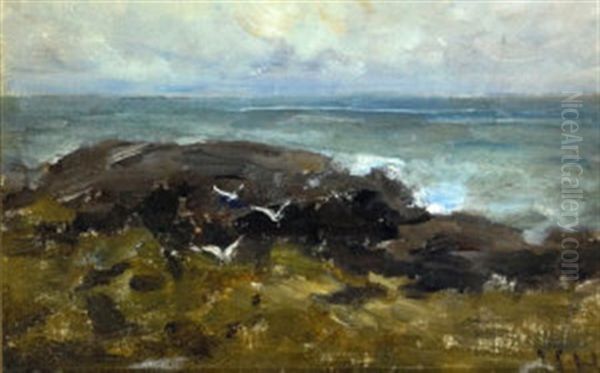 Coastal View Oil Painting by Nathaniel Hone the Younger