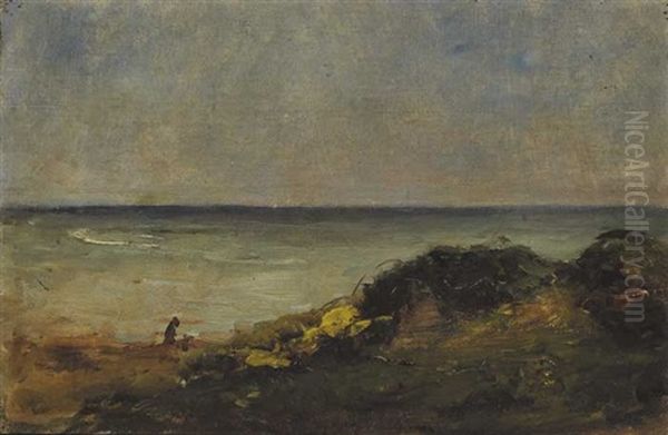 Coastal Landscape, Portmarnock Oil Painting by Nathaniel Hone the Younger