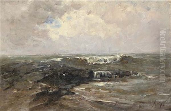 Breakers Oil Painting by Nathaniel Hone the Younger