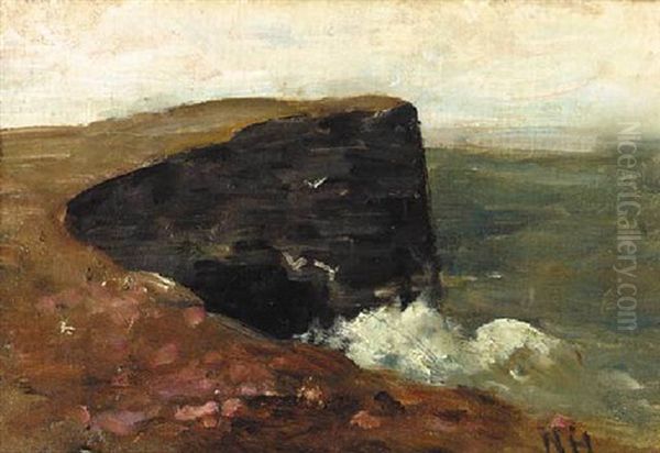 Look-out, Cliff Kilkee, Co. Clare Oil Painting by Nathaniel Hone the Younger