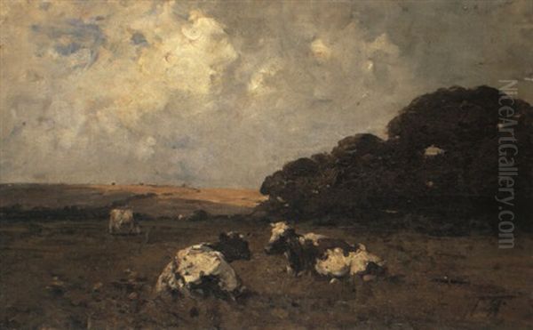 Cattle At Moldowney Oil Painting by Nathaniel Hone the Younger