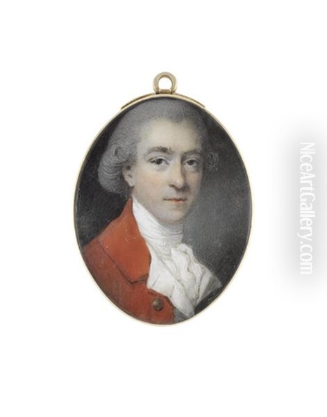 A Portrait Miniature Of A Gentleman by Horace Hone