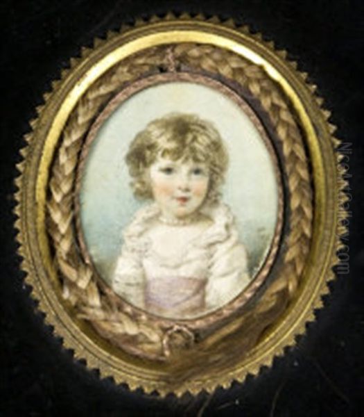 Miniature Of A Young Girl by Horace Hone