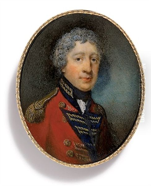 Sir Richard James England In Military Uniform Oil Painting by Horace Hone