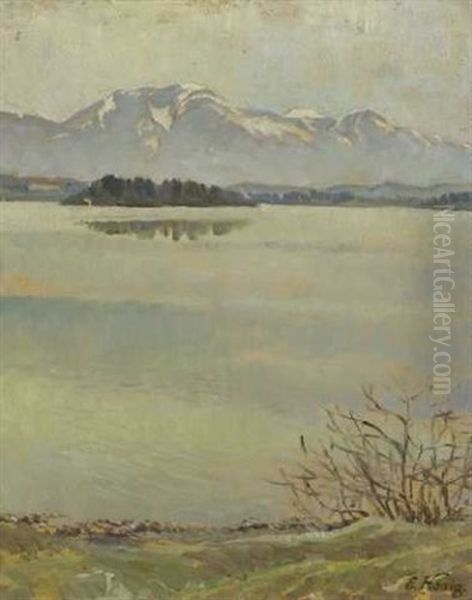 Am Ufer Eines Vorgebirgssees Oil Painting by Erich Honig