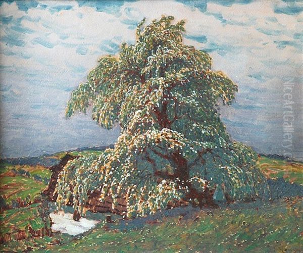 Kvetouci Hruska Oil Painting by Jan Honsa