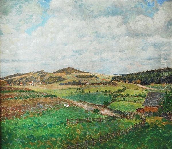 Krajina Oil Painting by Jan Honsa