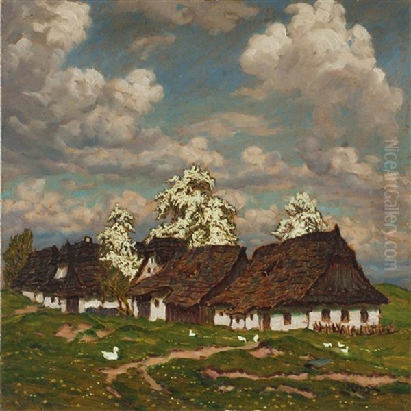 Hutten Oil Painting by Jan Honsa