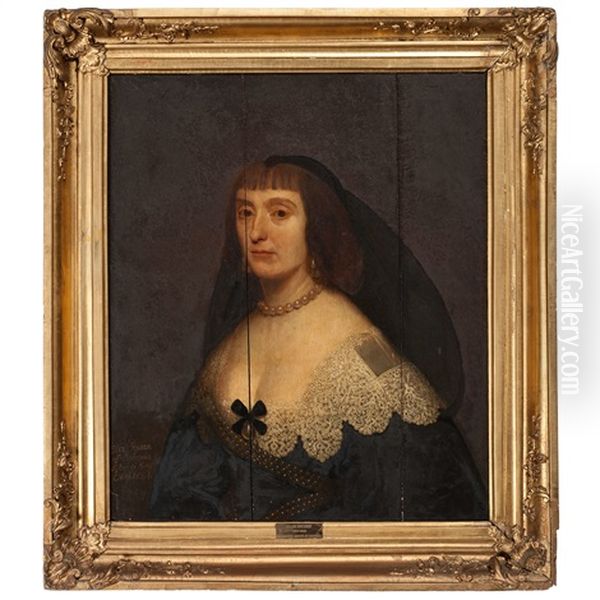 Portrait Of Elizabeth Stuart, Queen Of Bohemia Oil Painting by Gerrit Van Honthorst