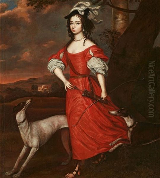 Portrait Of Henriette Catharina Of Nassau-orange, Later Princess Of Anhalt-dessau Oil Painting by Gerrit Van Honthorst