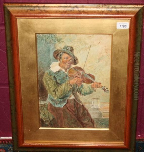 Study Of Aviolinist Oil Painting by Joseph Barnes