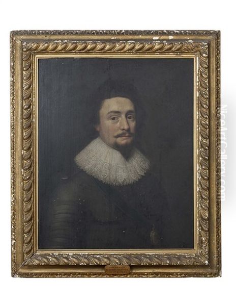 Half-length Portrait Of Frederick, Elector Of Palatine, In Armor Oil Painting by Gerrit Van Honthorst