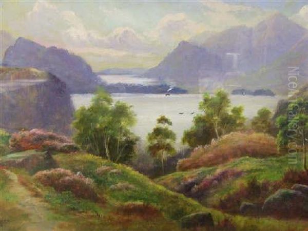 Derwentwater And Bassenthwaite Oil Painting by Joseph Barnes