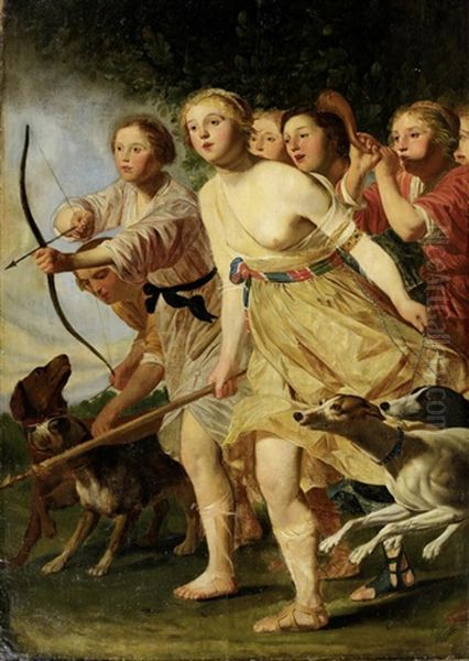 Diana Auf Der Jagd Oil Painting by Gerrit Van Honthorst